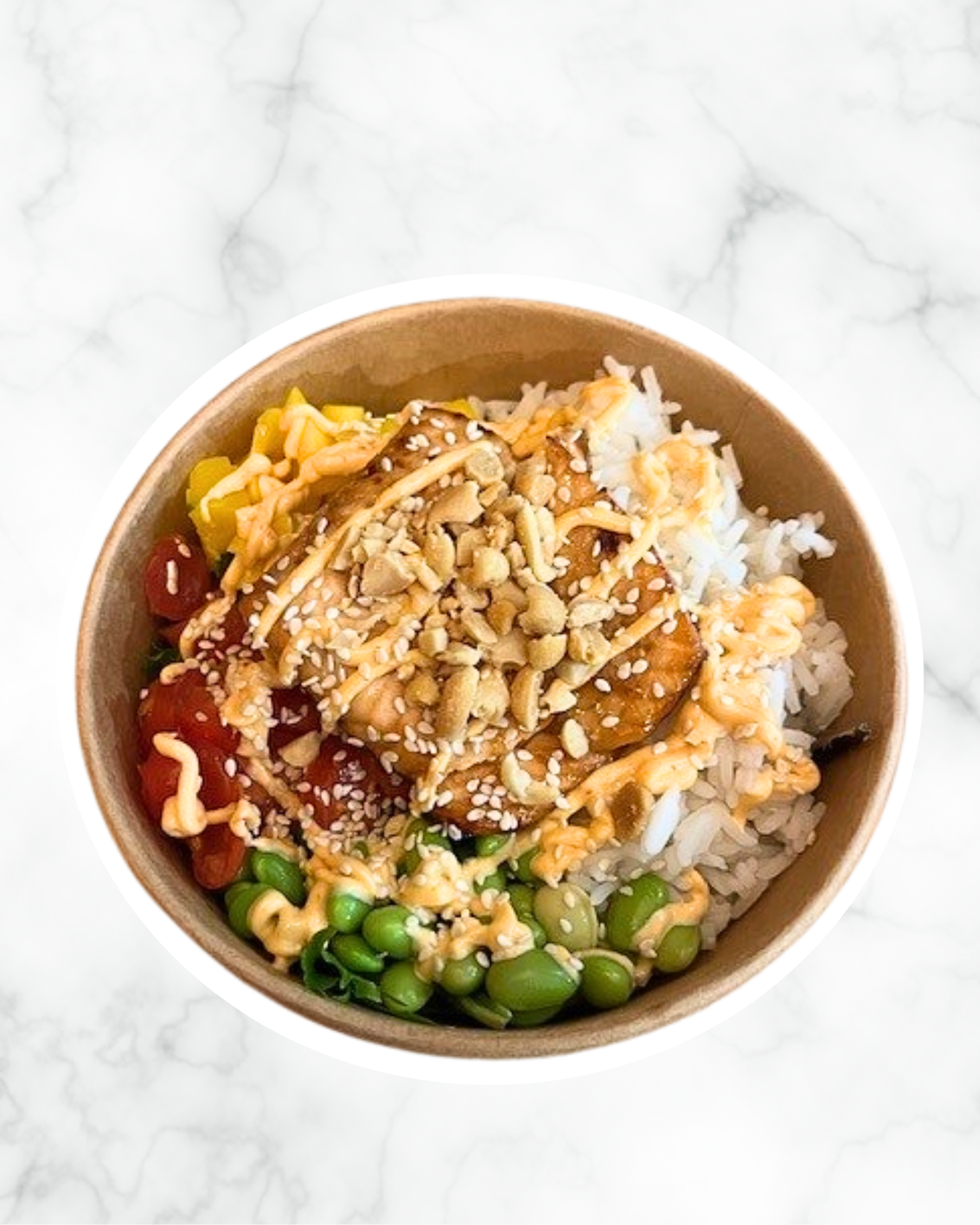 Poké bowl - zalm teriyaki